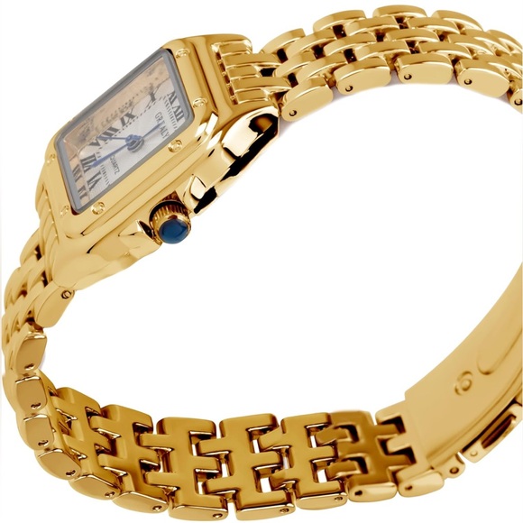 Panthere Classic Rectangle Stainless Steel
Gold Watch main image 12